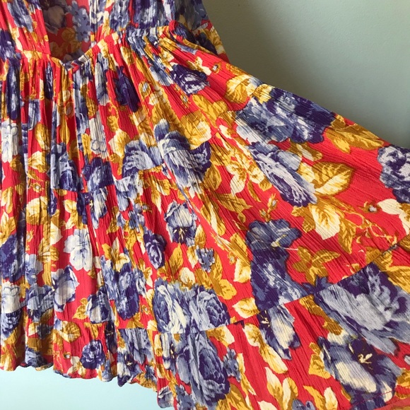 Band of Gypsies Pink Floral Print Dress Small - Picture 7 of 8